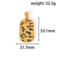 Detailed view of a gold-plated dragon pendant with jade inlay including size measurements - Dragon Pattern Style (FP03)
