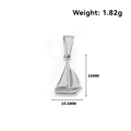 Polished stainless steel sailboat charm pendant measuring 16x10.6mm and 1.82g - Sailboat (DY04) / Steel