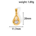 Detailansicht Goldanhänger Tropfenform mit Maßen 20x11,7mm und einem Gewicht von 1,89g - Wassertropfen-Stil (XZY06) / Gold