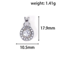 Zilveren druppelvormige hanger met witte steen en afmetingen van 17,9mm hoogte - Druppelvorm Stijl (NY05) / Zilver