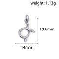 Silver Taurus zodiac pendant in stainless steel with a tiny round zircon stone - XZ02 Taurus Steel Color