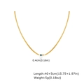 Dettaglio della collana placcata oro 18K con misure 40+5cm e pendente in zircone blu lucido - Strass Blu e Bianco (NC-2252G01)