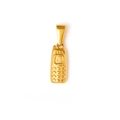 Retro 24K gold plated stainless steel mobile phone shape pendant with detailed engraving - Retro Mobile Phone Style (TH10) / Gold