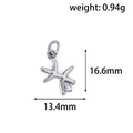 Pisces zodiac pendant in silver-tone stainless steel with sparkling clear zircon stone - XZ12 Pisces Steel Color