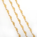 Connettori per catena a foglia in acciaio inossidabile dorato con venature dettagliate - Stile Foglia / Oro / 18cm