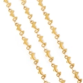 Catena in acciaio inossidabile dorato con maglie decorative a forma di delfino - Delfino / Modello corto / Oro