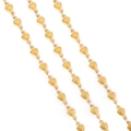 Gold plated heart shape link chain necklace in minimalist stainless steel jewelry design - Vertical Heart / Short / Gold