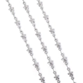 Handmade silver stainless steel chain featuring polished star-shaped metal charms - Small Star / Short / Steel