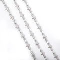Chaîne à maillons croix en acier inoxydable poli argenté pour création de bijoux DIY - Style Petite Croix / Acier / 18cm