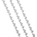 Silver stainless steel chain necklace featuring dolphin shaped link charms in a row - Dolphin / Short / Steel
