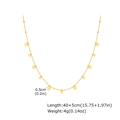Dettaglio della collana cuore oro con dimensioni e catena regolabile da 40+5 cm - Collana Cuore NC-2536G01
