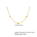 Détail du collier chaîne dorée avec pendentifs fleurs de 0,56cm et longueur de 35cm - Collier Chaîne Serpent Pendentif Fleur à Cinq Pétales (NC-2301G02)