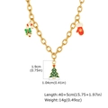 Detailierte Maße der festlichen Weihnachtskette mit Emaille-Anhänger wie Baum und Handschuh - Weihnachtsbaum Handschuh Zuckerstange Stil (NC-2632G02)