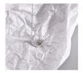 Macro detail of crescent moon pendant with micro-inlaid stones and grey moonstone gem - White Gold