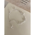 Elegant 925 silver plated bracelet featuring delicate butterfly charms and adjustable chain - Silver
