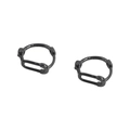 Boucles d'oreilles épingle de nourrice noires en argent S925 avec une finition polie - Tige en argent 925 / Noir (Paire)