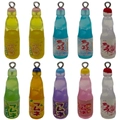 Mixed set of 10 colorful resin mini soda bottle pendants with metal rings for DIY jewelry - Mixed Color Style (SN1537)