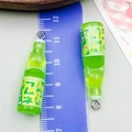 Miniature emerald green resin soda bottle pendant with silver loop for DIY jewelry - Small Bottle Style (24649) / Transparent Green