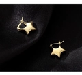 Aros de estrella chic en plata s925 bañada en oro de 18k con acabado pulido - Dorado