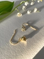 Boucles d'oreilles muguet dorées élégantes avec crochet en argent S925 et fleurs - Or
