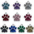 Colorful glitter cat paw alloy charms set with drip oil finish for DIY jewelry crafts - Multicolor Style
