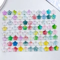 Colorful acrylic cherry blossom flower pendants for DIY jewelry making and bracelets - Cherry Blossom Pendant Charms (SN1353) / 100pcs Pack / Assorted Colors Random