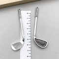 Antique silver golf club pendant 6.5cm length charm for DIY bracelets and jewelry - Long Golf Club (22264) / Antique Silver