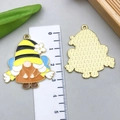 Kleurrijke bijen kabouter hanger van legering met gele strepen voor DIY sieraden - Gele Emaille Gnoom Stijl