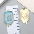 Blue infusion bag and golden eagle enamel alloy charms for DIY bracelet jewelry - Blue Infusion Bag Style (23049) / 28x15mm