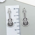 Antik-Silber Gitarrenanhänger-Set aus Legierung für DIY-Schmuck mit Maßstab-Anzeige - Antiksilber Musik-Violine (28x10mm)