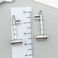 Zwei Erhu-Musikinstrument-Anhänger aus antiker Silberlegierung für DIY-Schmuckherstellung - Antiksilber Erhu Instrument (29x11mm)