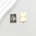 Tarot-Anhänger Die Liebenden in Schwarz und Gold für DIY-Schmuckherstellung - Die Liebenden Stil (18590)