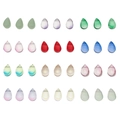 Pack de 36 colgantes de gota en cristal colorido para joyería DIY en tonos vibrantes - Multicolor Mezclado