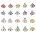 Gradient lily of the valley flower pendant accessories for jewelry making in pastel colors - Mixed Multicolor Style