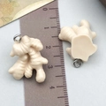 DIY ginger vegetable resin charm for jewelry making with metal loop attachment - Nude Ginger (23891)