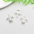 Antique silver sea turtle alloy charm pendants for DIY necklaces and bracelets - Classic Sea Turtle Shape