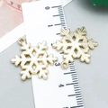 Kerst sneeuwvlok hangers van wit emaille en goudkleur voor DIY sieraden maken - Wit Emaille Sneeuwvlok Stijl (12536)