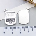 Pendentif d'ordinateur portable en alliage argenté pour bracelets et colliers DIY - Cahier (12152)