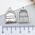 Pendentifs sac à dos en alliage argent antique pour bijoux DIY et colliers - Cartable (12160)