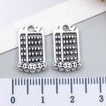 Pendentif boulier en alliage argenté avec cinq pièces pour bijoux DIY 11x20mm - Boulier Style 2 (23368)