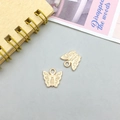 Gold butterfly charm pendant in alloy for DIY jewelry making and bracelet accessories - Butterfly Style (11612)