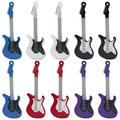 Colorful acrylic electric guitar charms set of 10 for DIY jewelry making and crafts - Multicolor (SN1463)