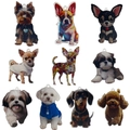 Pendenti in acrilico colorato a forma di cane per gioielli fai-da-te e portachiavi - Serie di Cani Animali Stampati Misti (SN1462)