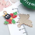 Christmas black cat alloy charms with reindeer antlers and red scarf for DIY jewelry - Red Enamel Butterfly Horn Cat (25257)