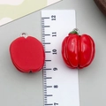 Pendentif piment rouge en résine avec anneau métallique pour création de bijoux - Red Resin Red Tomato