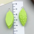 Pendentif légume gourde amère en résine verte pour bijoux DIY avec règle graduée - Green Resin Bitter Melon