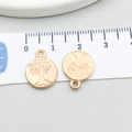 Détail du pendentif Arbre de Vie 12mm en or rose avec règle pour référence de taille - Arbre de Vie Rond (16226) / 11*14mm