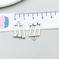 Pendentifs notes de musique en alliage argenté pour bijoux DIY, 1,5 cm x 1,8 cm - Notes Liées (9162) / 1 Pièce (13x21mm) / Argent antique