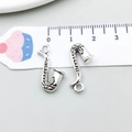 Pendentifs saxophone argentés vintage pour bijoux DIY, instruments alliage 2,5cm - Style Saxophone (9164) / 1 pièce (16x24mm) / Argent antique