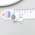 Pendentif cor d'harmonie en argent antique avec base ronde pour la création de bijoux DIY - Style Cor d'Harmonie (10790) / 1 pièce (15x20mm) / Argent antique